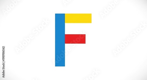 Free Download Colorful Letter F Design on White Background. - GFXLoad
