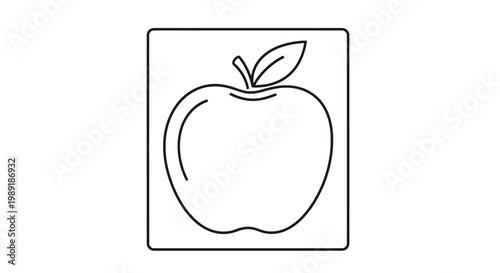 A simple line drawing of an apple.