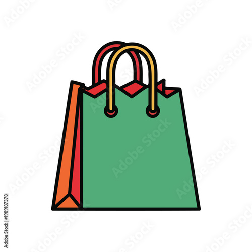 Colorful Shopping Bags on White Background for Retail and Commercial Use