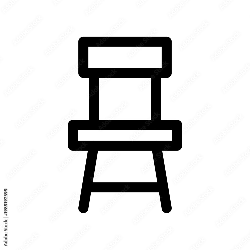 Fototapeta premium Wooden Chair Icon