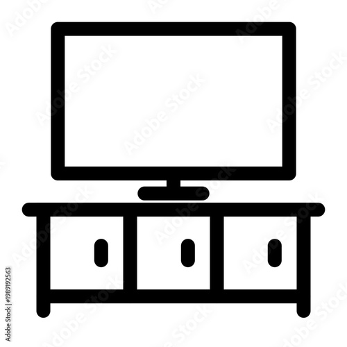 Simple TV Table Icon