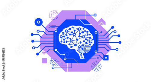 Brain Circuitry Technology Concept.