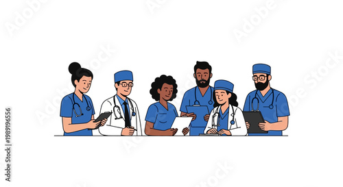 Diverse group of medical staff.