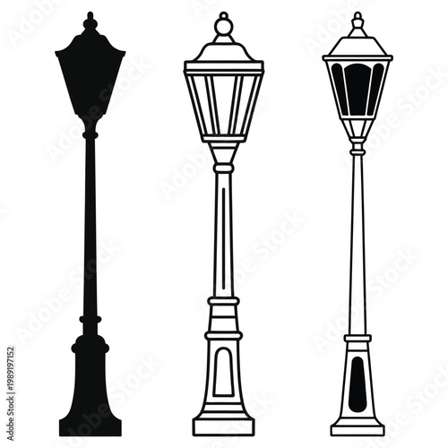 street lamp vector