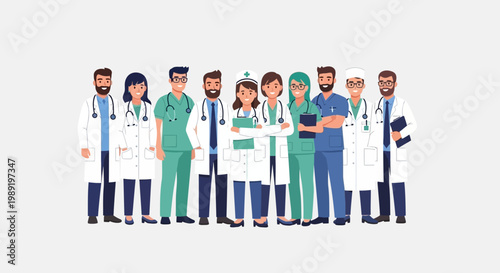Medical professionals standing together.