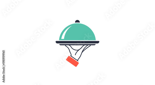 Quadro em tela Food Cloche Service Dish.