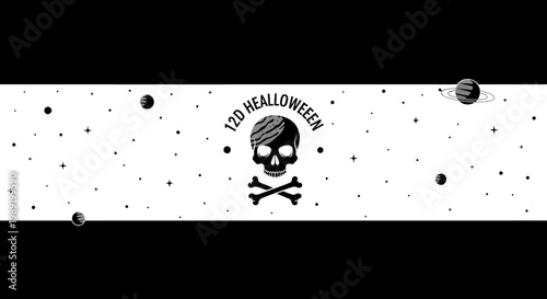 Happy Halloween Skull Decoration.