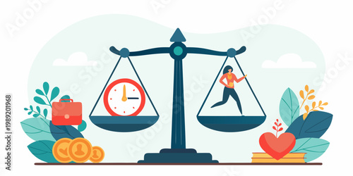 Balancing work time and life a conceptual illustration of priorities