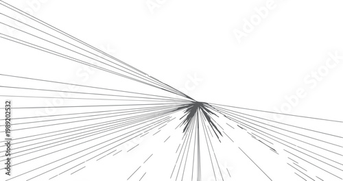 Abstract black lines radiating from center