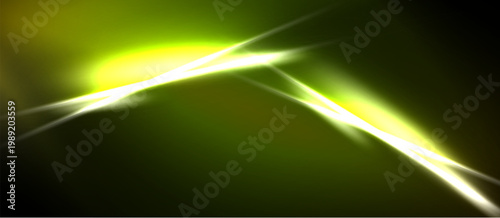 Abstract energy lines, vibrant yellow glow against dark background. Dynamic composition suggests speed, power, illumination.