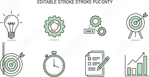 Illustrations of key concepts for goal setting and productivity improvement