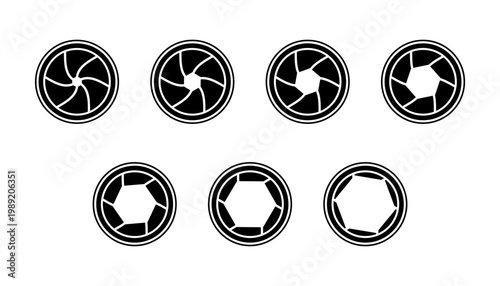 Camera diaphragm values, different lens aperture values
