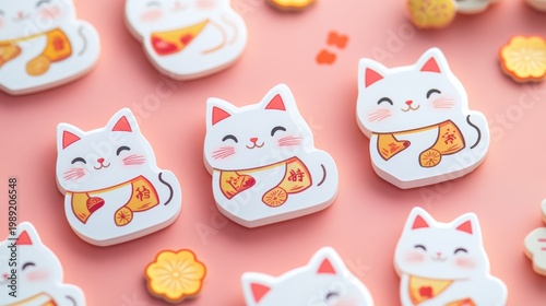 Cute Sticker Pack of Japanese Beckoning Cats