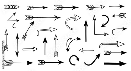 Collection of various arrow icons.