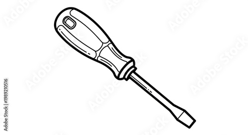 Screwdriver Tool with Handle and Shaft.