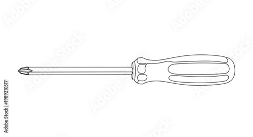 Screwdriver tool with handle and blade.