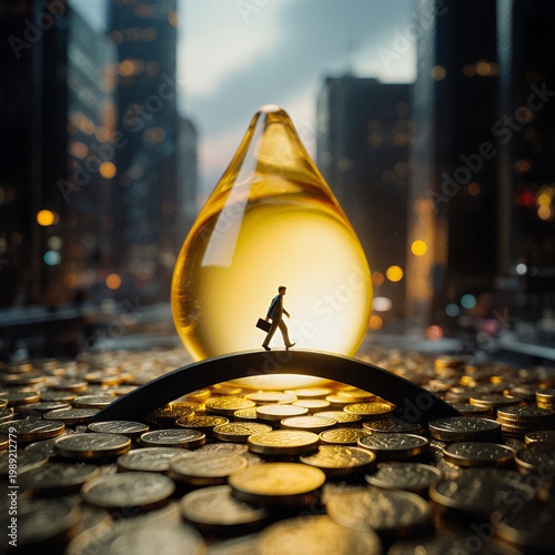 Wide Cinematic Shot of an Individual Against Urban Backdrop
