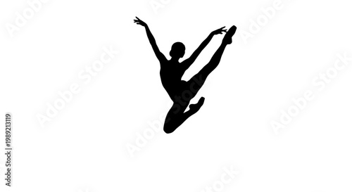 Silhouette of a person jumping high.