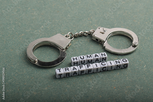 The Dark Reality of Human Trafficking. Concept of modern slavery, exploitation, crime, law enforcement