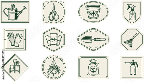 Illustration of Set Of Twelve Warning And Safety Icons Featuring Hazard Symbols First Aid And Prohibited Actions
