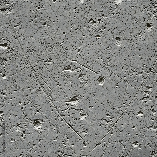 Gray Concrete Surface with Cracks and Pores, Weathered Texture, Industrial Background