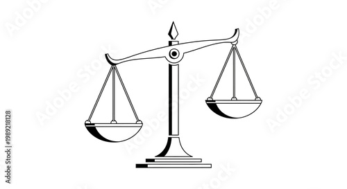 Classic Scales of Justice Symbolizing Balance and Fairness.