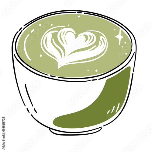 cup of matcha latte