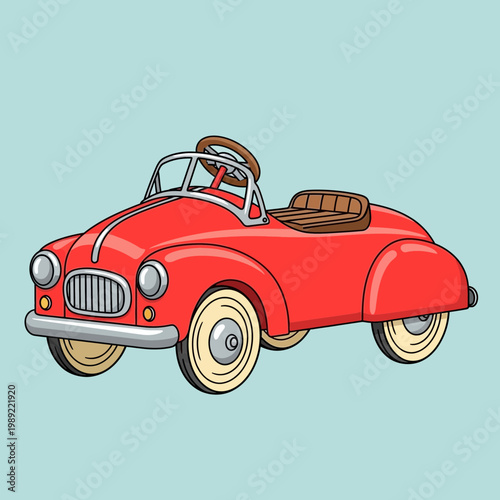 Vintage Red Pedal Car Toy