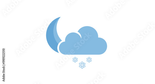 Moon and Cloud with Snow.