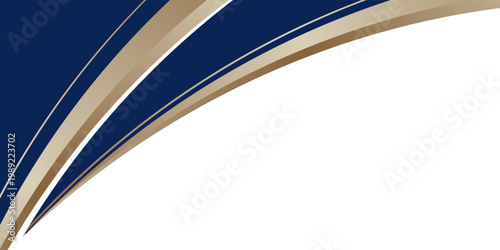 Blue Gold Wave Abstract Shape Border and Corner Frame Vector Eps 10 Decorative Elements Corners, illustration eps10