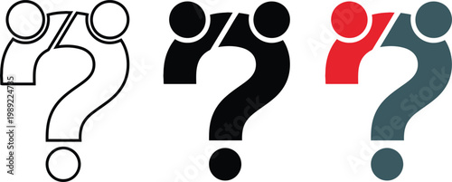 Three question marks a study in color and contrast