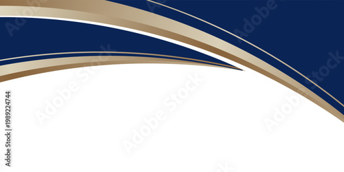 Blue Gold Wave Abstract Shape Border and Corner Frame Vector Eps 10 Decorative Elements Corners,