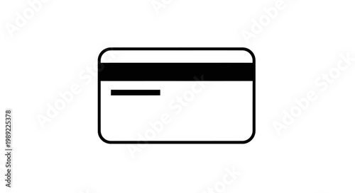 Credit Card Icon - Simple Vector Graphic for Payment and Finance