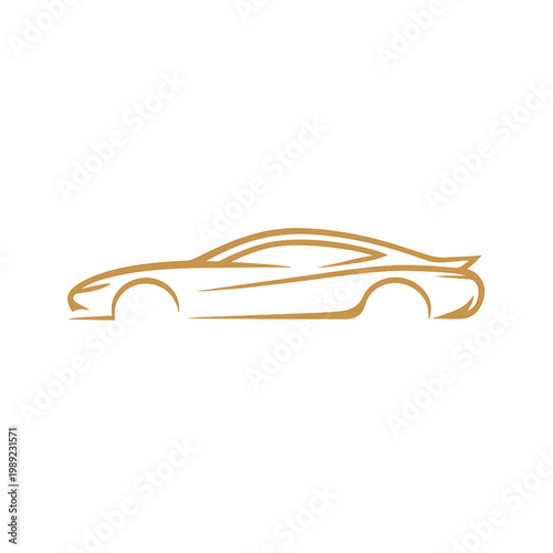 sleek gold car logo, gold car logo, luxury car logo, premium automotive logo, elegant design, metallic gold, luxury branding, automotive emblem, car badge, vehicle logo, modern logo, minimalist logo, 