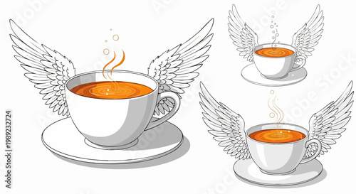 Female chef silhouette profile tasting food with spoon, professional woman cook wearing toque hat, culinary expert vector illustration set