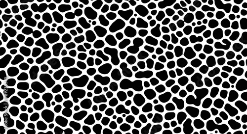 Seamless Black and White Organic Cellular Pattern Texture
