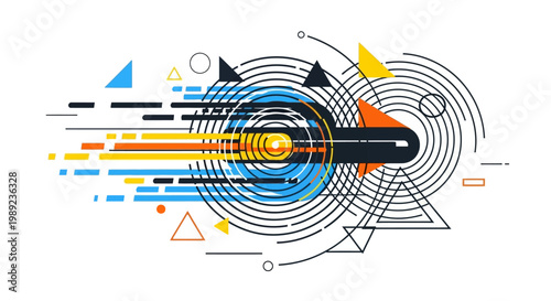 Abstract Geometric Motion Design with Dynamic Lines and Shapes