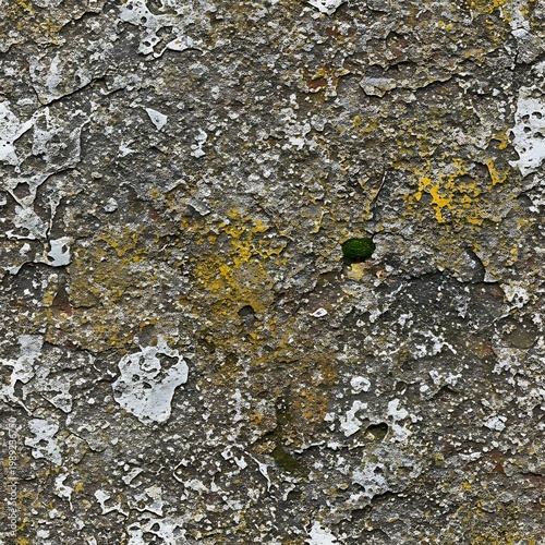 Small yellow wildflowers growing on cracked dry concrete texture outdoor natural resilience