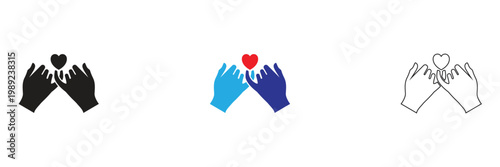 Friendship Relationship  Icon . Modern flat icon set illustrating friendship, relationships, and social interactions including group, love, chat, support, and community symbols. 