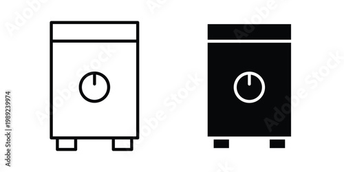 Geyser icon set, isolated on white background flat vectors