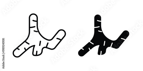 Ginger icon set, isolated on white background flat vectors