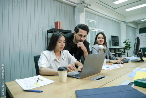 Business people and colleagues are working in the office.