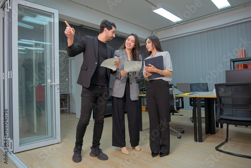 Business people and colleagues are working in the office.