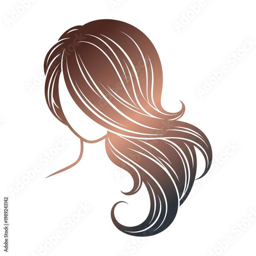 Long Hair Illustration with Flowing Locks.