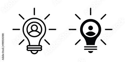 Insight icon set, isolated on white background flat vectors