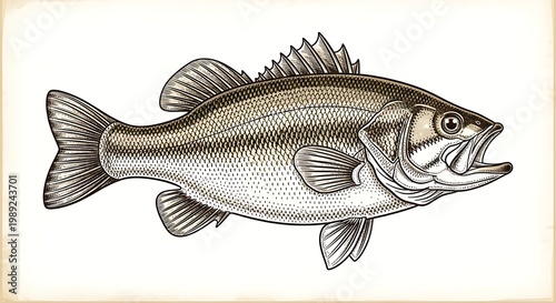 Detailed illustration of a fish