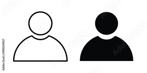 Login icon set, isolated on white background flat vectors