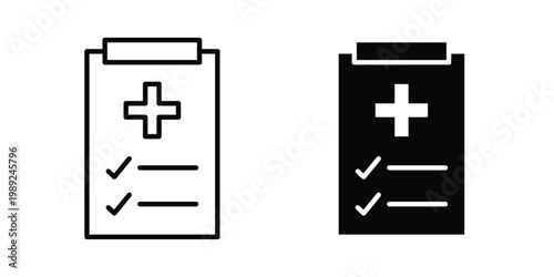 medical check up icon set, isolated on white background flat vectors