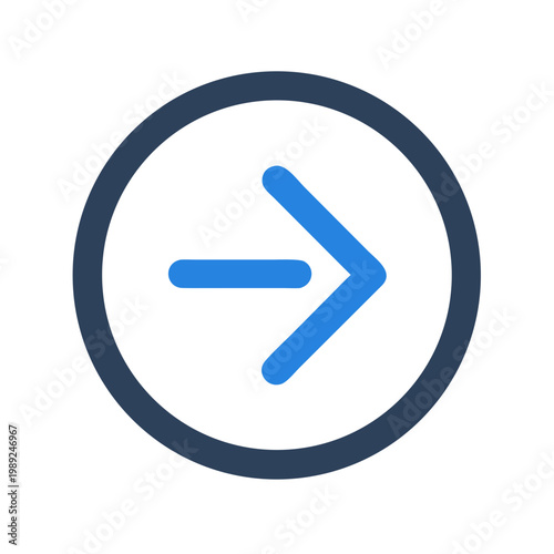 Free Download Forward navigation icon with circular frame on black background illustration - GFXLoad