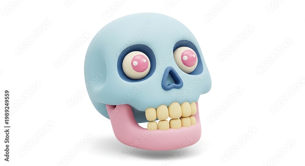 Obraz premium Cartoon skull illustration